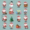 Santa Clauses set for christmas