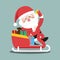 Santa Clauses sleigh for christmas character