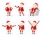 Santa Collection of Icons Vector Illustration