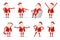 Santa Collection of Icons Vector Illustration