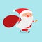 Santa is coming. Cute Santa Claus