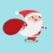 Santa is coming. Cute Santa Claus