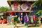 Santa Cruz Bay, Huatulco, Mexico. Jan 2, 2019. Colourful Souvenir Store at Santa Cruz Bay, Huatulco, Mexico. Selling T shirts an