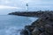 Santa Cruz Breakwater Lighthouse Walton Lighthouse, Pacific coast, California, United States, California at sunrise Lighthouse