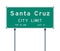 Santa Cruz City Limit road sign