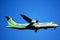 Santa Cruz de La Palma, Canary Islands, Spain; December 3st 2018: Binter airplane arriving at La Palma Airport