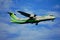 Santa Cruz de La Palma, Canary Islands, Spain; December 4th 2018: Binter airplane arriving at La Palma Airport