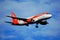 Santa Cruz de La Palma, Canary Islands, Spain; December 4th 2018: Easy Jet airplane arriving at La Palma Airport