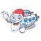 Santa diving submarine in the mascot sea