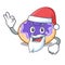 Santa donut blueberry mascot cartoon