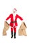 Santa with empty bags
