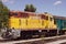 Santa Fe Railroad diesel train no longer in use parked in railyard