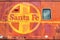 Santa Fe Railroad logo old train car