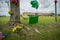 Santa Fe, Texas May 21st 2018: Memorial sign outside of Santa Fe High