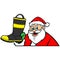 Santa with Fireman Boot