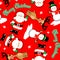 Santa and friends merry christmas seamless pattern