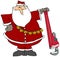 Santa With A Giant Pipe Wrench