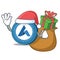 Santa with gift Ardor coin mascot cartoon