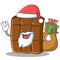 Santa with gift chocolate character cartoon style