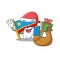 Santa with gift flag democratic republic Cartoon character design