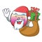 Santa with gift jelly ring candy mascot cartoon