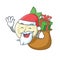 Santa with gift jicama in the a cartoon shape