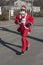 Santa has finish line in sight in Mattapoisett Santa 5K Run. Editorial use only