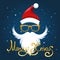 Santa hat, glasses and beard poster