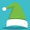 SANTA HAT GREEN PLAIN 11