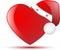 Santa hat heart