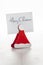 Santa hat shaped note clip