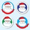 Santa head sticker