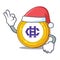 Santa Hshare coin mascot cartoon