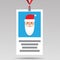 Santa Id card.flat icon