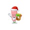 Santa legionella pneunophilla Cartoon character design with sacks of gifts