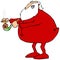 Santa lighting his pot pipe
