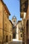 Santa Maria Church in Moia, Catalonia. Small mediterranean village in Spain.