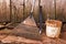 Santa Maria de Fe, Misiones, Paraguay - Yard Work Tools outside a Farm House in Santa Maria