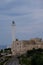 Santa Maria di Leuca, Italy. Iconic lighthouse located next to Basilica De Finibus Terrae where the Adriatic and Ionian seas meet.