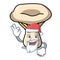 Santa milk mushroom mascot cartoon