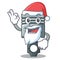 Santa miniature piston in the cartoon shape