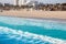 Santa Monica beach view from pier in California