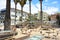 SANTA MONICA, CALIFORNIA - 15 MAY 2021: Chess Park features a collection of chess tables including a human-scale board with large