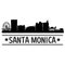 Santa Monica California Icon Vector Art Design Skyline Flat City Silhouette Editable Template