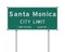 Santa Monica City Limit road sign