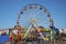 Santa Monica Pier Ferris wheel and roller coaster