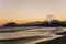 Santa Monica Pier with Ocean in the Foreground - After Sunset - Ferris Wheel - Los Angeles