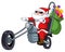 Santa with motorcycle