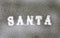 Santa name in the heavy snow