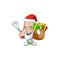 Santa nose Cartoon character design with sacks of gifts